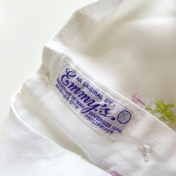 Vintage Emmys Embroidered Floral Pinafore Dress | Size 8 - Picture 7 of 7